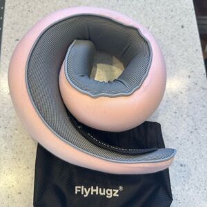 Pink and Gray Travel Pillow